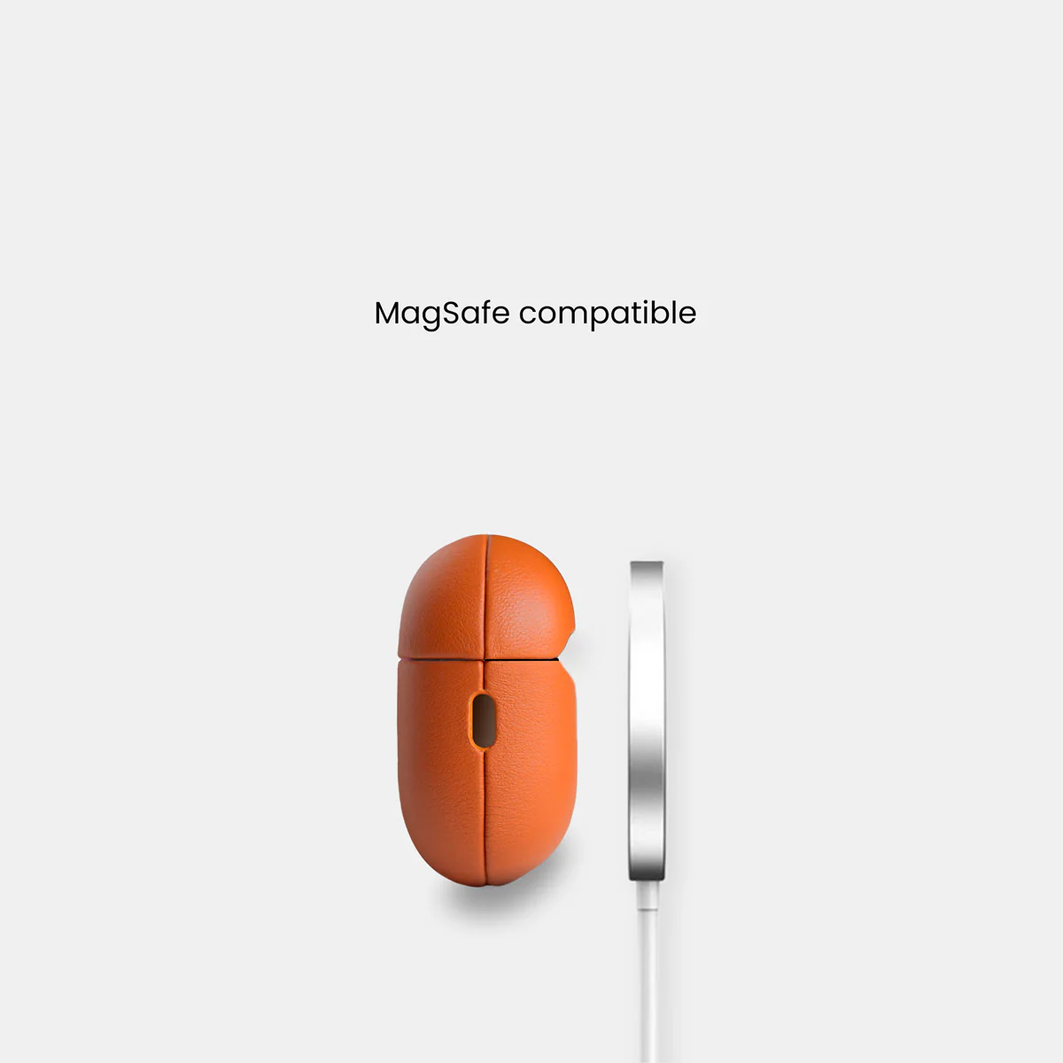 Nappa Leather AirPods Pro (3rd Generation) Case - Orange - Image 3