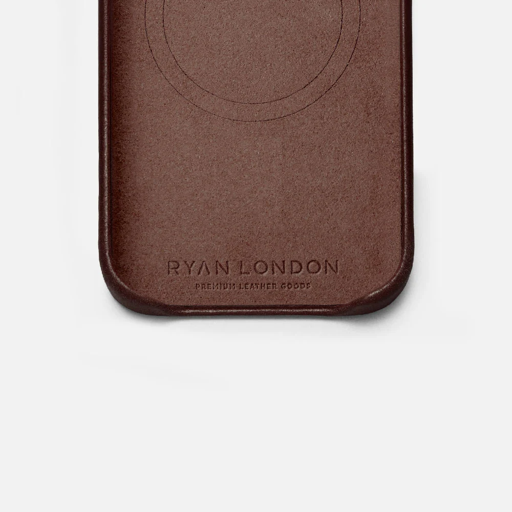 Leather iPhone 17 Pro Shell Case, MagSafe - Dark Brown - Image 6