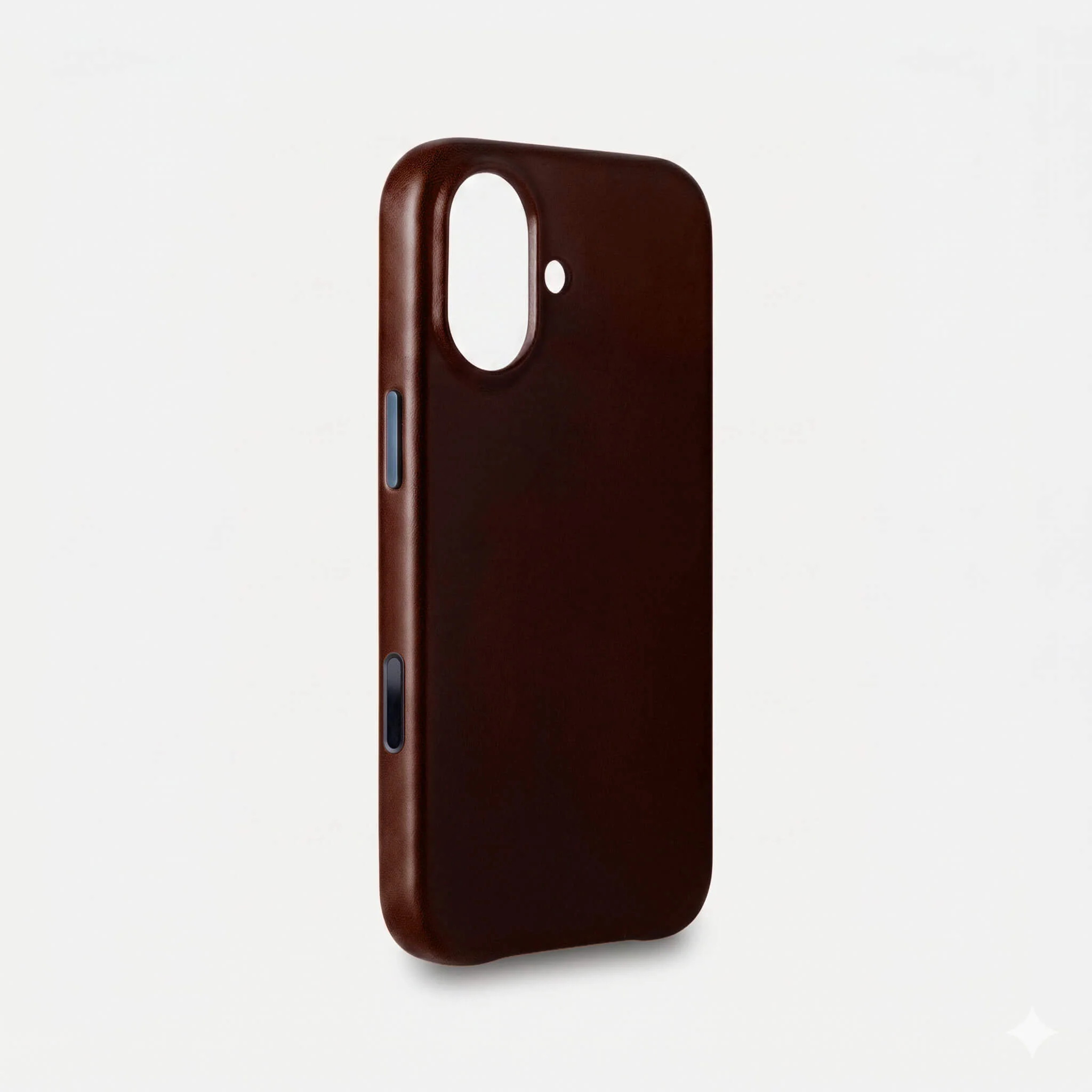 Leather iPhone 17 Shell Case, MagSafe - Dark Brown - Image 3