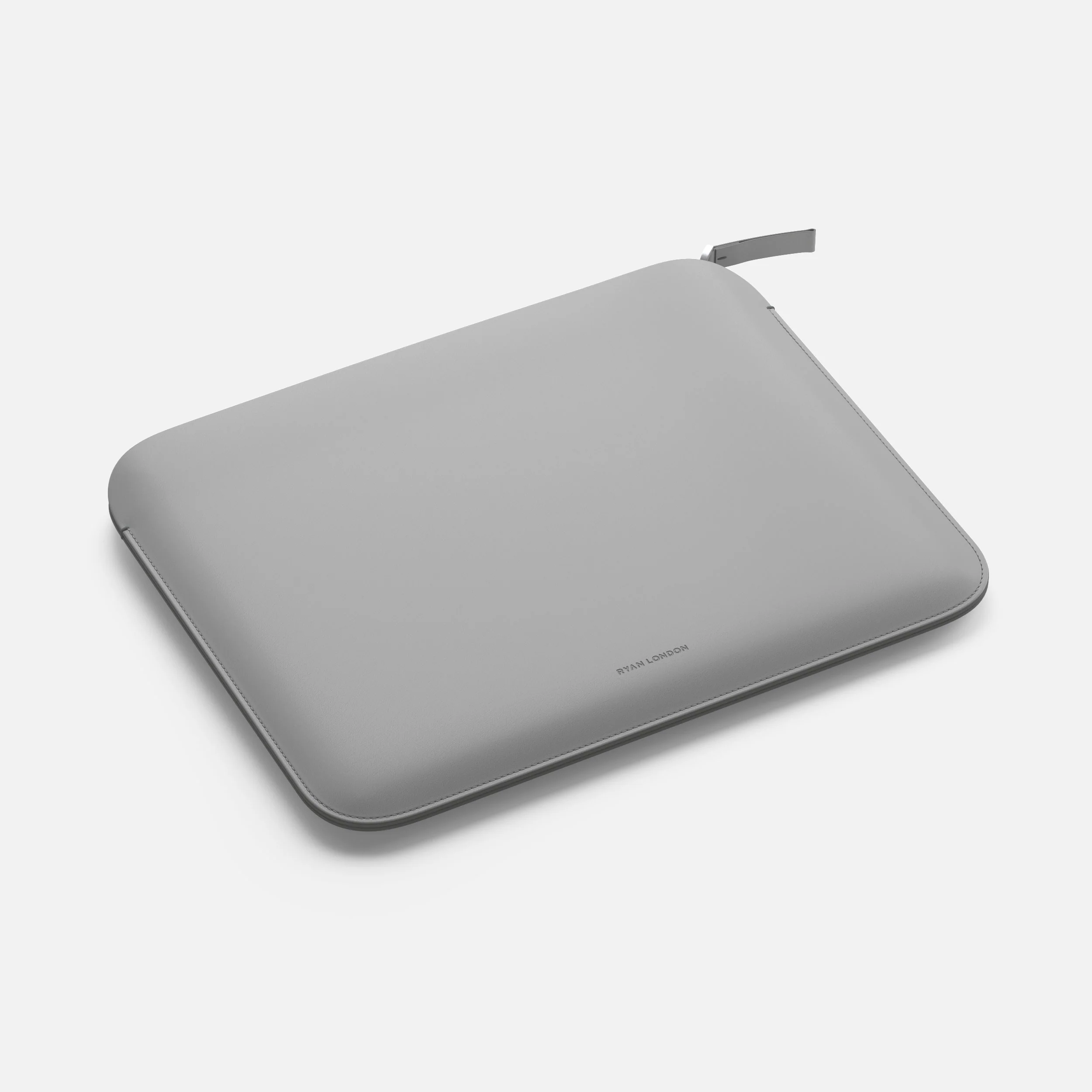 Luxury Nappa Leather iPad Pro 11" sleeve with zip - Grey - Image 3