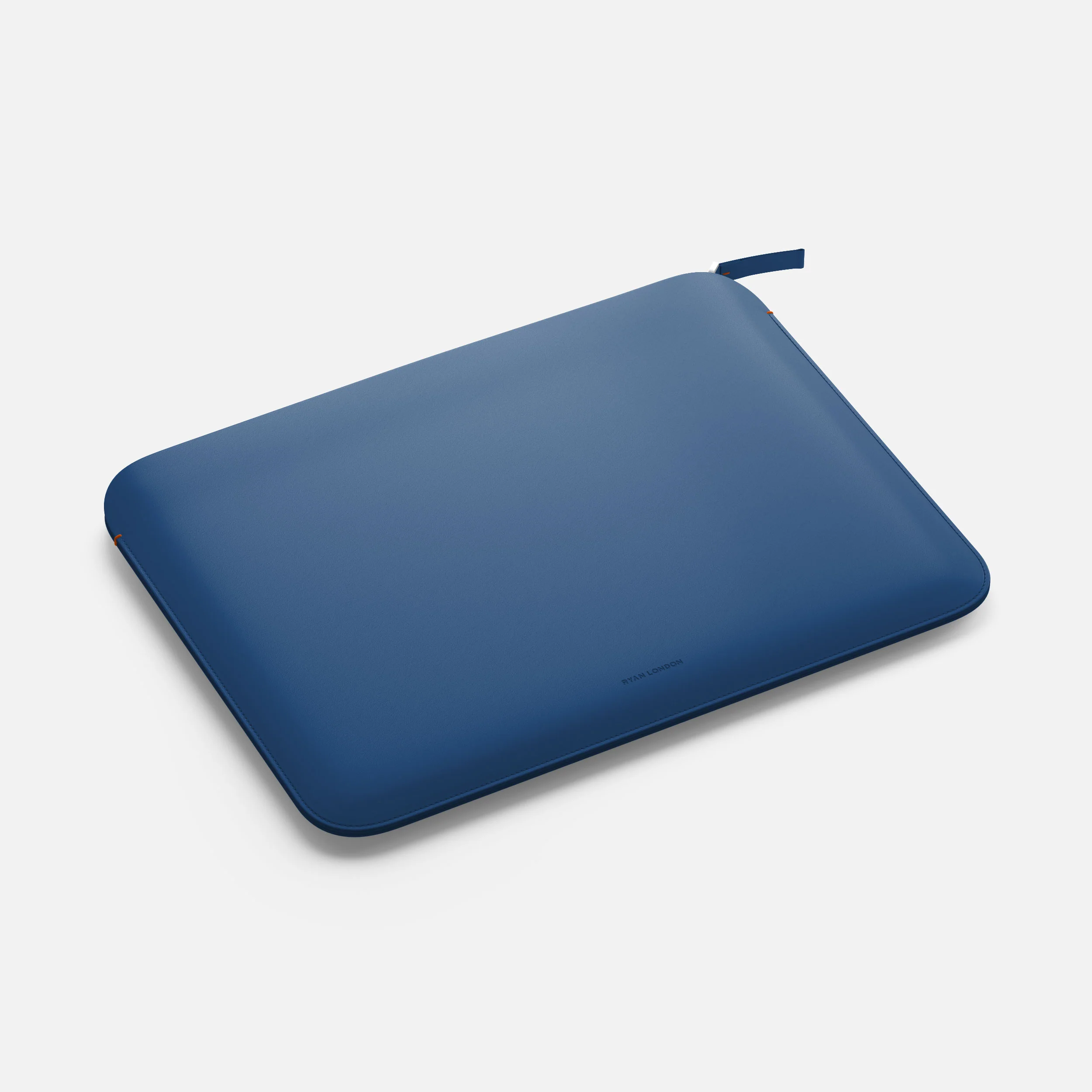 Luxury Nappa Leather MacBook Pro 13" sleeve with zip - Turquoise Blue - Image 3