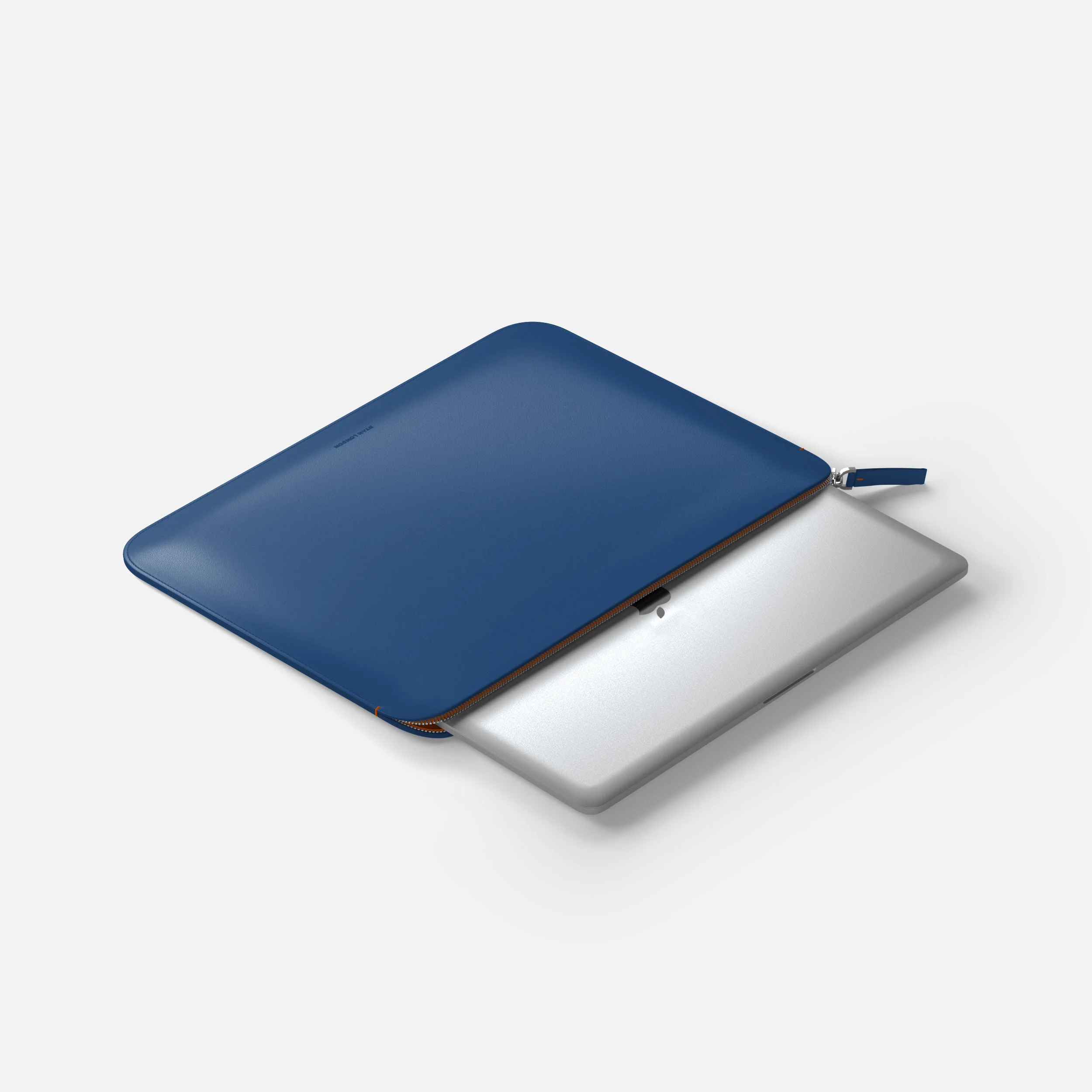 Luxury Nappa Leather MacBook Pro 13" sleeve with zip - Turquoise Blue - Image 5