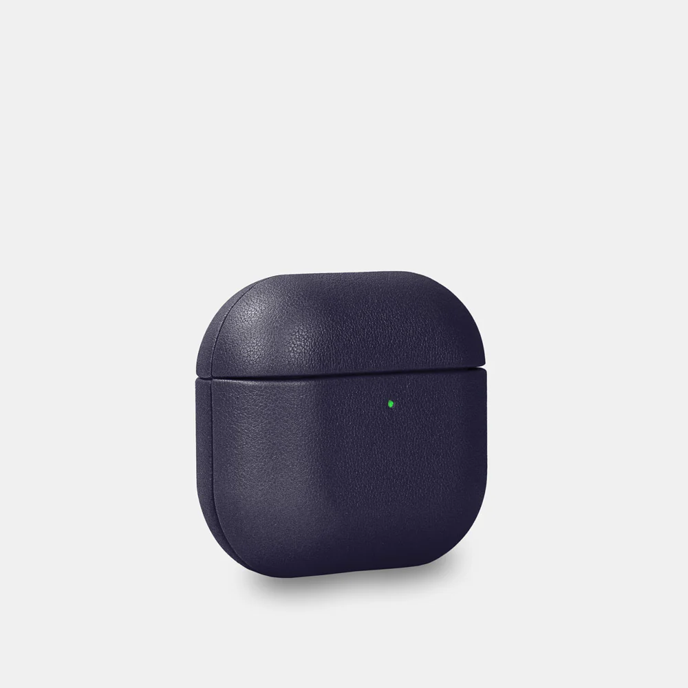 Nappa Leather AirPods (4th Generation) Case - Navy Blue - Image 3
