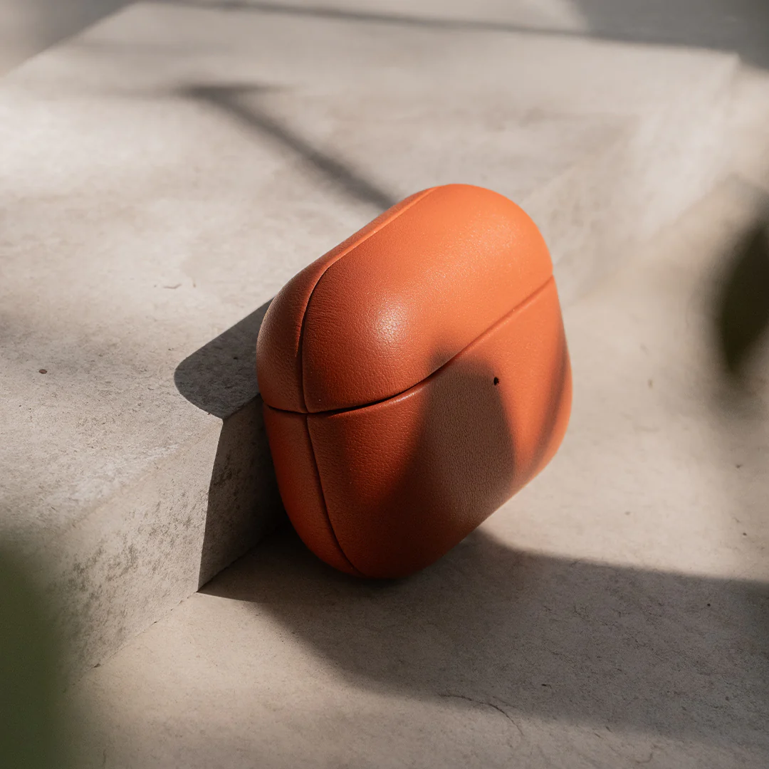 Nappa Leather AirPods Pro (2nd Generation) Case - Orange - Image 6
