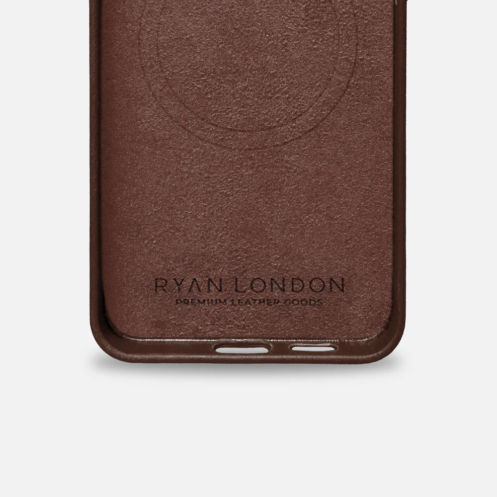 Samsung S26 Leather Shell Case - Dark Brown - Image 3